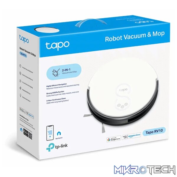 TP-Link Tapo RV10 Robot Vacuum and Mop, Gyroscope, 2600 mAh, 300 ml - Image 10