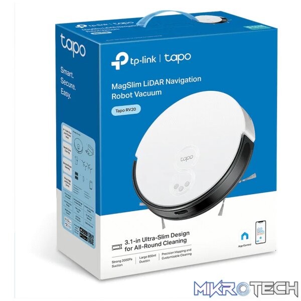 TP-Link Tapo RV20 Robot LIDAR Vacuum, 2600 mAh - Image 9