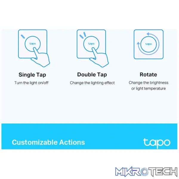 TP-Link Tapo S200D Smart 868mhz Remote Dimmer Switch with CR2032 Battery - Image 5