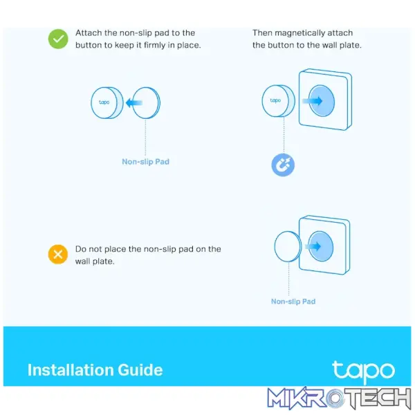 TP-Link Tapo S200D Smart 868mhz Remote Dimmer Switch with CR2032 Battery - Image 7
