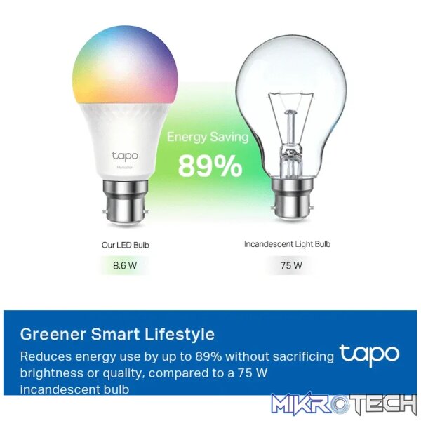 TP-Link Tapo Smart Wi-Fi Light Bulb - Multicolor - Image 3