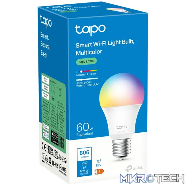 TP-Link Tapo Smart Wi-Fi Multicolour LED Bulb | TP-TAPO-L530E - Image 2