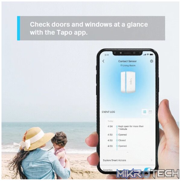 TP-Link Tapo T110 Smart 868mhz Door/Window Sensor with CR2032 Battery - Image 5