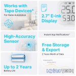 TP-Link Tapo T315 Smart 868mhz Temperature & Humidity Monitor - Image 3