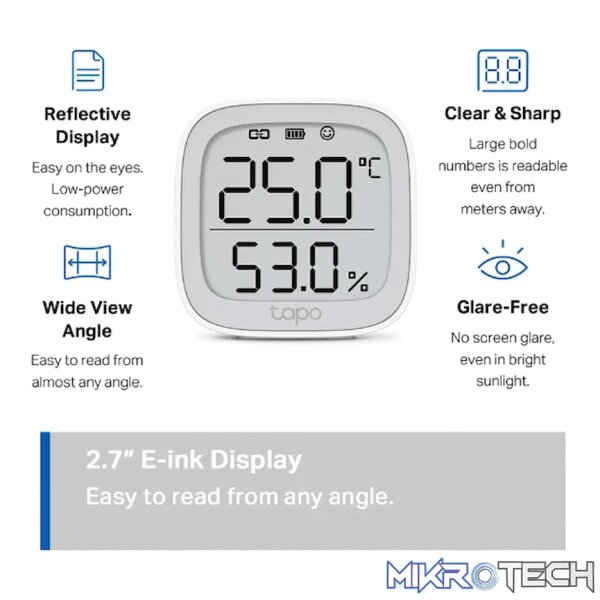 TP-Link Tapo T315 Smart 868mhz Temperature & Humidity Monitor - Image 8