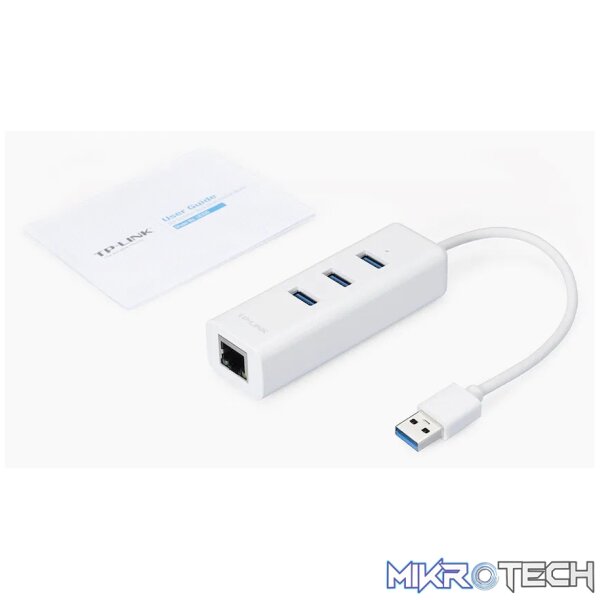 TP-Link UE330 USB 3.0 to Gigabit Ethernet Network Adapter with 3-Port USB 3.0 Hub - Image 2