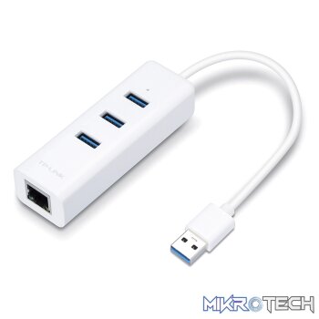 TP-Link UE330 USB 3.0 to Gigabit Ethernet Network Adapter with 3-Port USB 3.0 Hub