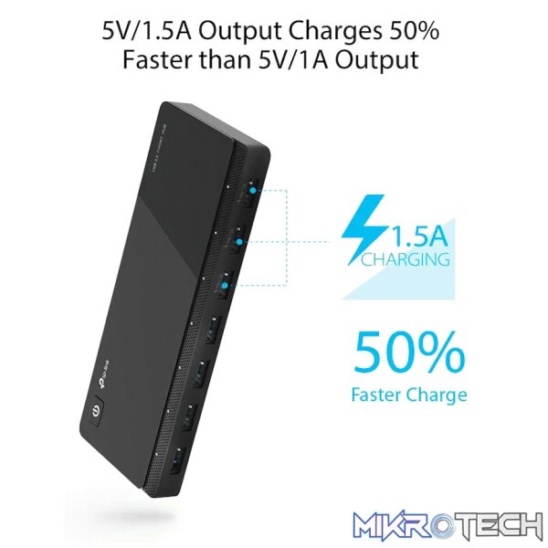 TP-Link UH700 USB 3.0 7-Port Hub with 2 Charging Ports - Image 3