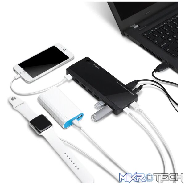 TP-Link UH720 USB 3.0 7-Port Hub with 2 Charging Ports - Image 5