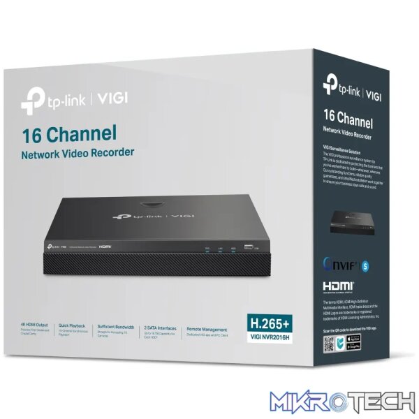 TP-Link VIGI 16-Channel 4K Network Video Recorder | NVR2016H - Image 4
