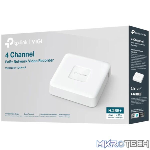 TP-Link VIGI 4-Channel PoE+ NVR | NVR1104H-4P - Image 4