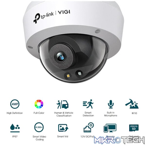 TP-Link Vigi C240 4MP 2.8mm Full-Colour Dome Network Camera - Image 2