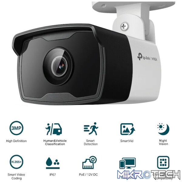 TP-Link Vigi C330I 3MP 6mm Outdoor Bullet Network Camera - Image 10