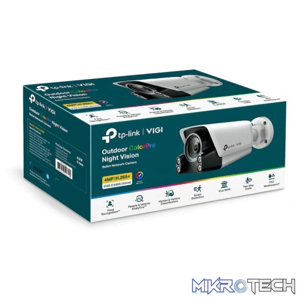 TP-Link Vigi C340S (4mm) 4MP Outdoor ColorPro Night Vision Bullet Network Camera - Image 3