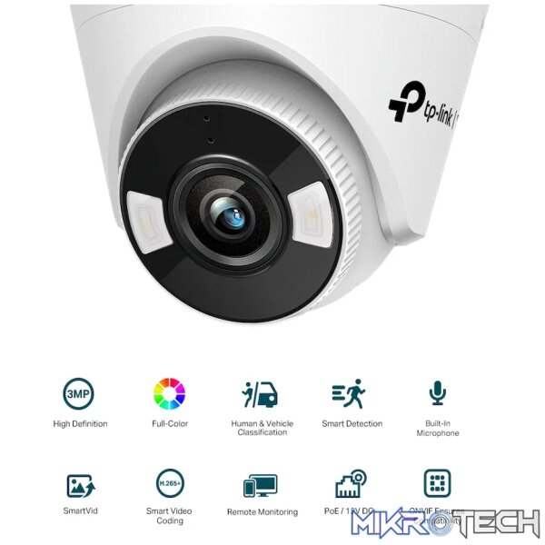 TP-Link Vigi C430 3MP 4mm Full-Color Turret Network Camera - Image 2