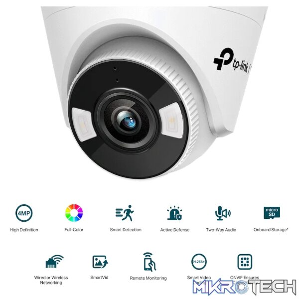 TP-Link Vigi C440-W 4MP 4mm Full-Color Wi-Fi Turret Network Camera - Image 2
