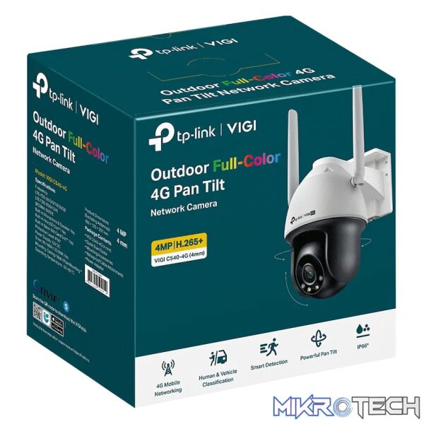 TP-Link Vigi C540-4G 4MP 4mm Outdoor Full-Color 4G PT Network Camera - Image 4