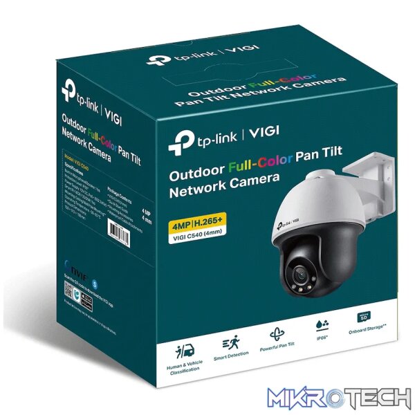 TP-Link Vigi C540 4MP 4mm Outdoor Full-Color PT Network Camera - Image 3