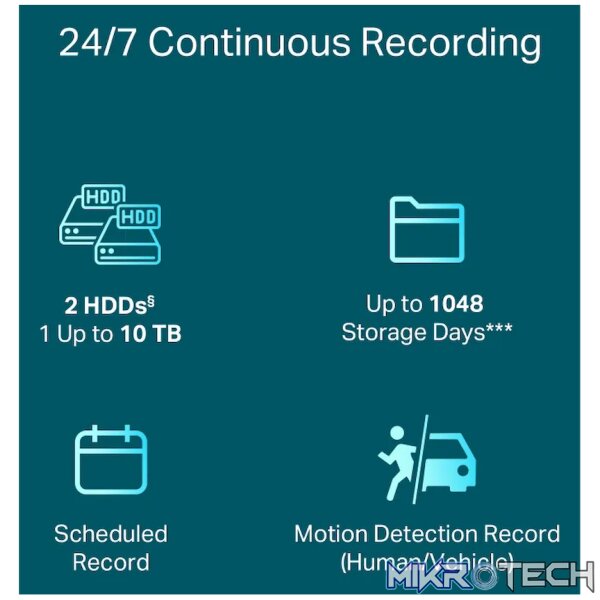 TP-Link Vigi NVR2016H-16P 16-Channel PoE+ Network Video Recorder - Image 7