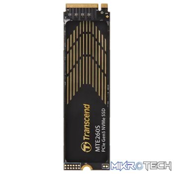 TRANSCEND 1TB MTE260S PCI-E GEN 5X4 M.2 NVMe 2280 SSD 3D NAND -14000 MB/s Read 9800 MB/s Write- Graphen Heat Spreader -750TBW