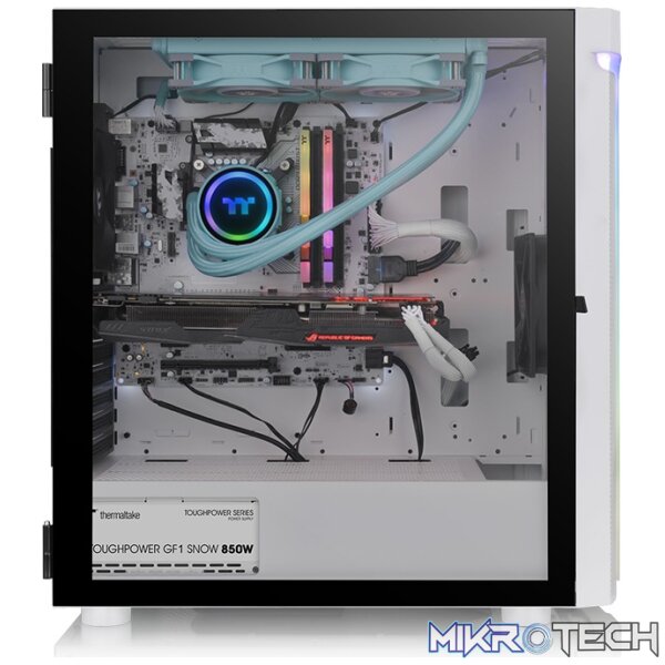 ThermalTake CASE, H590 TG SNOW ARGB MID TOWER - Image 4