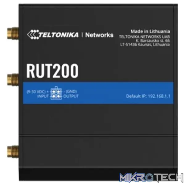 Teltonika RUT200 LTE Cat 4 Router Teltonika RUT200 LTE Cat 4 Router