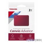 Toshiba Canvio Advance 2tb 2.5 inch USB 3.2 - Red - Image 2