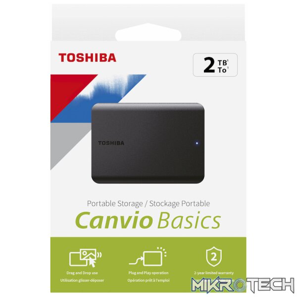 Toshiba Canvio Basics 2TB 2.5 inch USB 3.2  Black - Image 5
