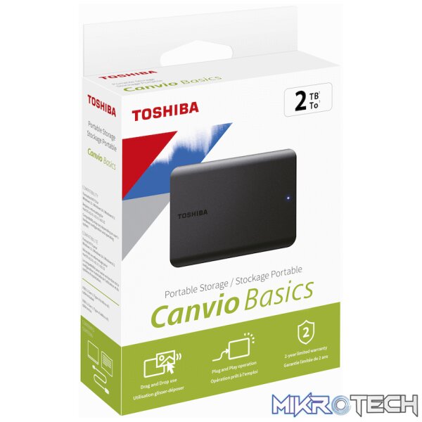 Toshiba Canvio Basics 2TB 2.5 inch USB 3.2  Black - Image 6