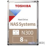 Toshiba N300 NAS Hard Drive 8tb SATA III (512mb/7200rpm)