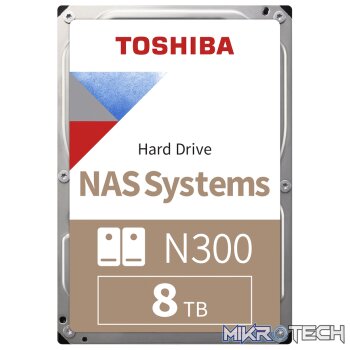 Toshiba N300 NAS Hard Drive 8tb SATA III (512mb/7200rpm)