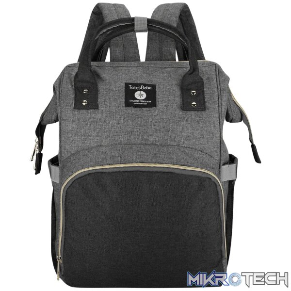 Totes Babe Alma Diaper Backpack Colourblock - Grey/Charcoal - Image 2