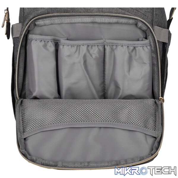 Totes Babe Alma Diaper Backpack Colourblock - Grey/Charcoal - Image 4
