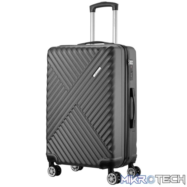 Travelwize Astra ABS 77cm 4-Wheel Spinner Luggage - Black - Image 2