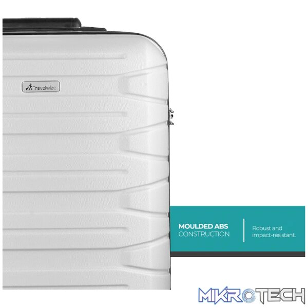 Travelwize Cabana ABS 4-Wheel Spinner 65cm Luggage - Platinum - Image 11