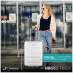 Travelwize Cabana ABS 4-Wheel Spinner 65cm Luggage - Platinum - Image 13