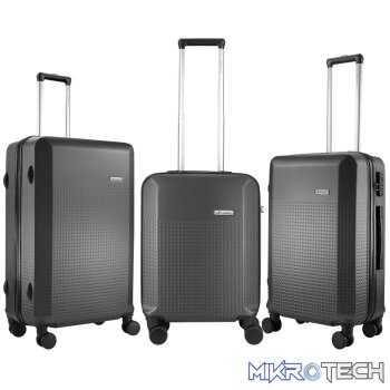 Travelwize Cyclone ABS 4-Wheel Spinner 3-Piece Luggage Set - Granite