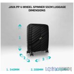 Travelwize Java PP 4-Wheel Spinner 55cm Luggage - Black - Image 13