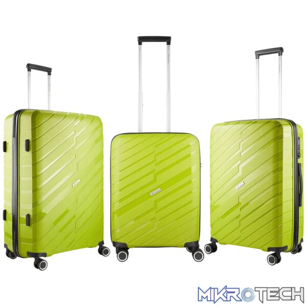 Travelwize Java PP 4-Wheel Spinner 55cm Luggage - Lime - Image 2