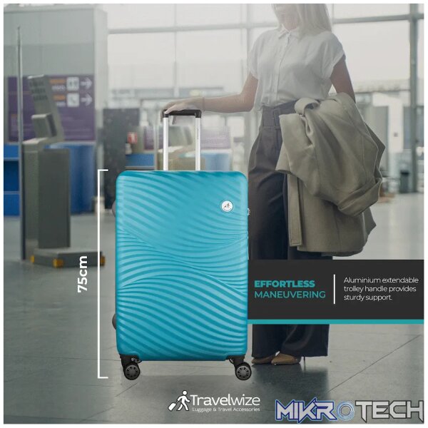 Travelwize Maui ABS 4-Wheel Spinner 75cm Luggage - Ocean - Image 14