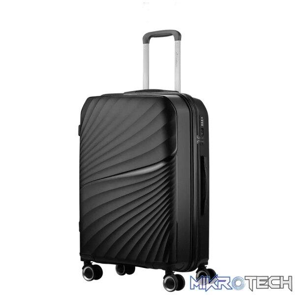 Travelwize Quartz PP 76cm 4-Wheel Spinner Luggage - Black Travelwize Quartz PP 76cm 4-Wheel Spinner Luggage - Black
