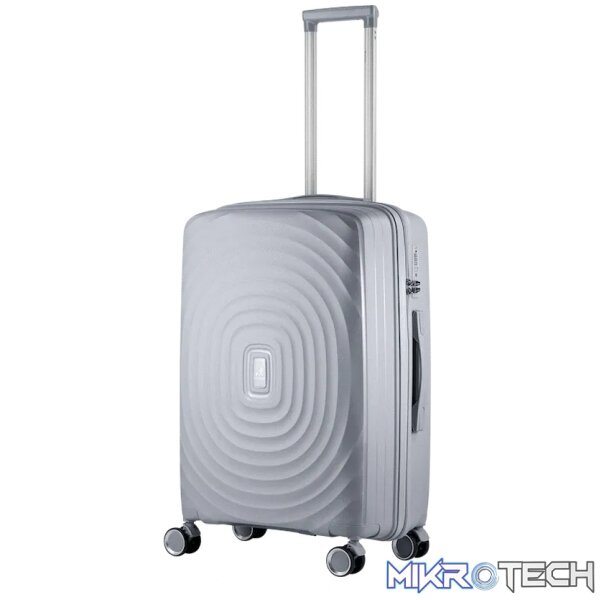 Travelwize Ripple PP 4-Wheel Spinner 3 Pc Luggage Set - Platinum - Image 2