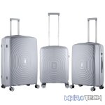 Travelwize Ripple PP 4-Wheel Spinner 3 Pc Luggage Set - Platinum