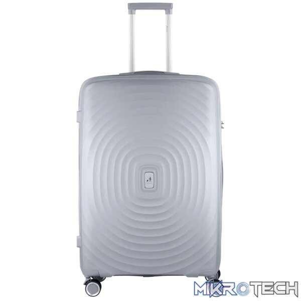 Travelwize Ripple PP 4-Wheel Spinner 3 Pc Luggage Set - Platinum - Image 3
