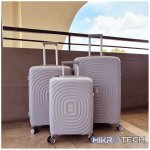 Travelwize Ripple PP 4-Wheel Spinner 3 Pc Luggage Set - Platinum - Image 7