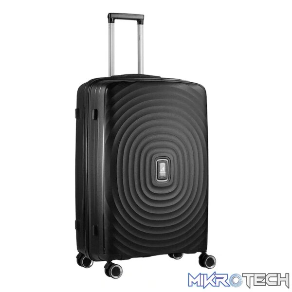 Travelwize Ripple PP 4-Wheel Spinner 55cm Luggage - Black - Image 3