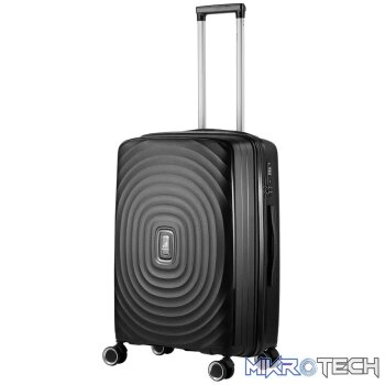 Travelwize Ripple PP 4-Wheel Spinner 55cm Luggage - Black