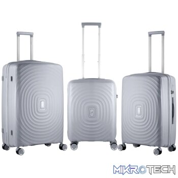Travelwize Ripple PP 4-Wheel Spinner 55cm Luggage - Platinum
