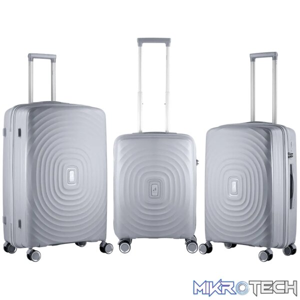 Travelwize Ripple PP 4-Wheel Spinner 55cm Luggage - Platinum Travelwize Ripple PP 4-Wheel Spinner 55cm Luggage - Platinum