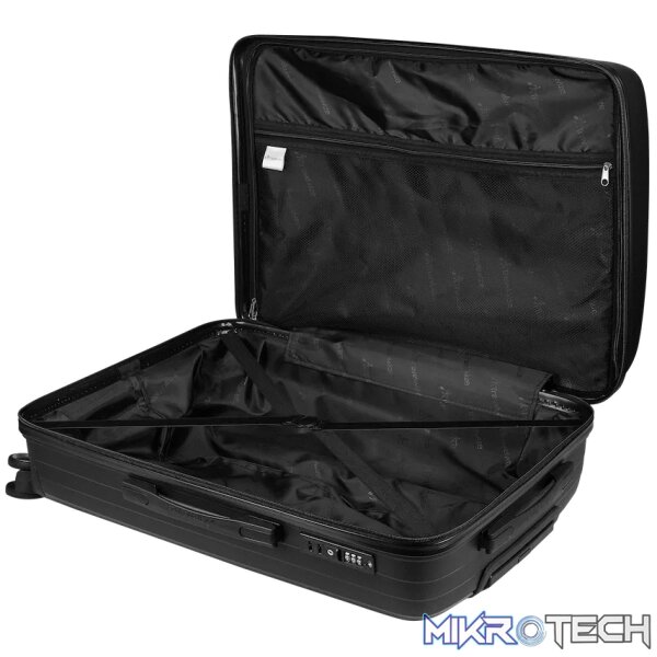 Travelwize Ripple PP 4-Wheel Spinner 65cm Luggage - Black - Image 2
